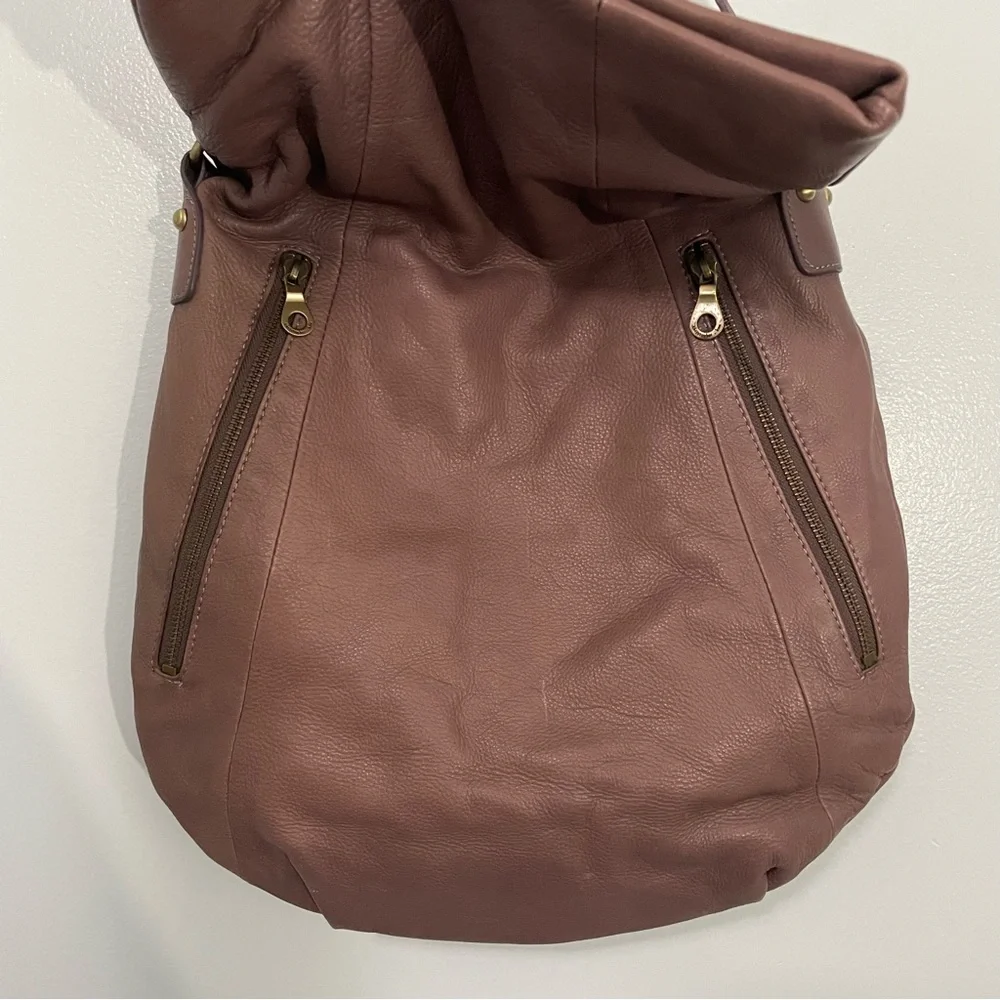 Christopher Kon Muave Leather Slouch Shoulder Bag